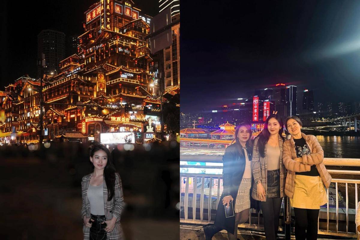 potret Natasha Wilona di Hongyadong, Chongqing, China