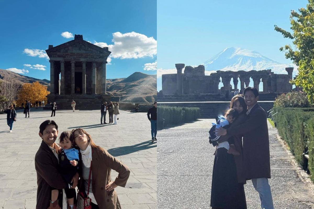 potret Sabrina Anggraini dan Belva Devara di Armenia