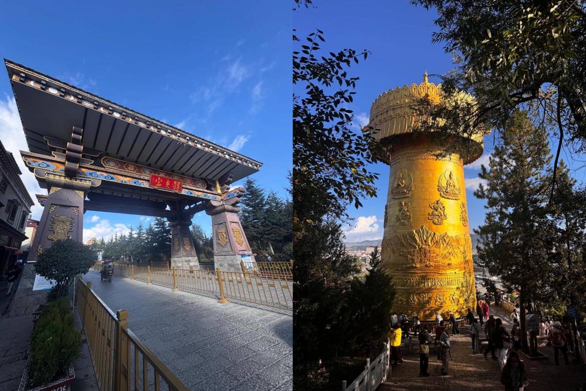 potret spot ikonik di Kota Kuno Dukezong, Shangri-La, China