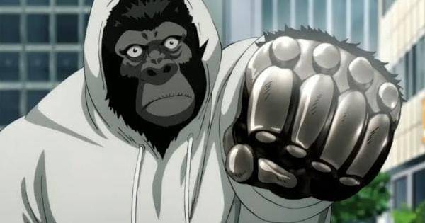 Armored Gorilla menghajar monster lain - One Punch Man S2