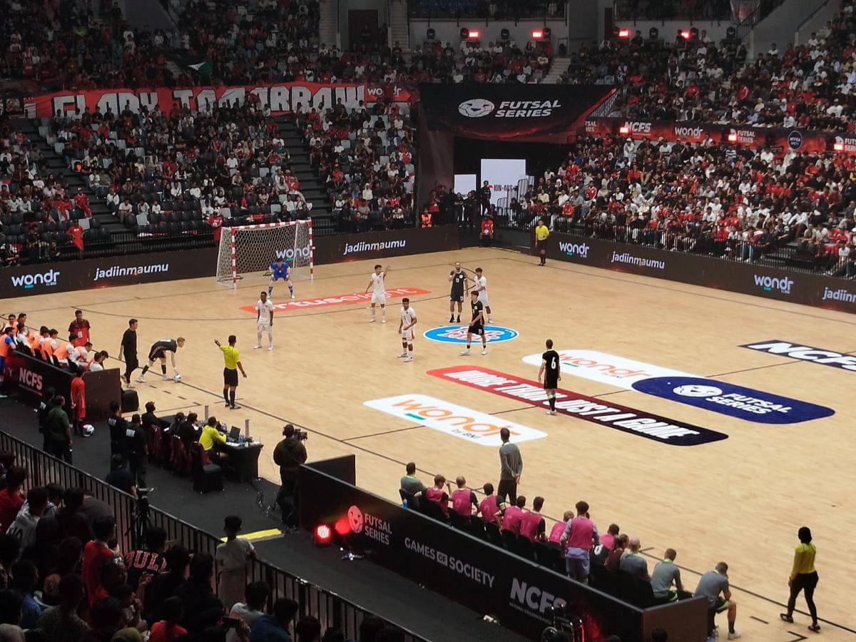 Timnas Futsal Indonesia lawan Australia di Indonesia Arena. (IDN Times/Sandy Firdaus)