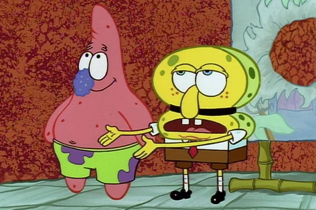 SpongeBob dan Patrick bertingkah seperti Squidward di Hari Kebalikan