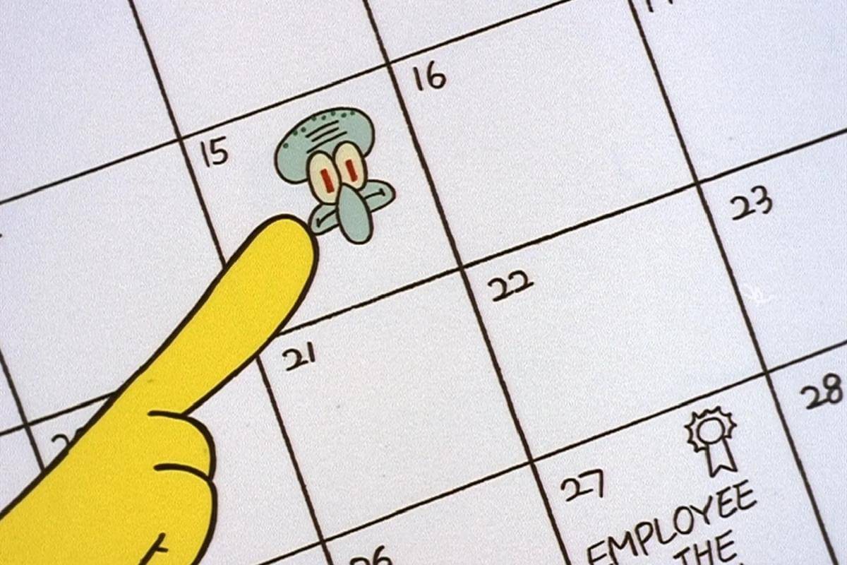 tepat di tanggal 15 adalah Hari Mengganggu Squidward