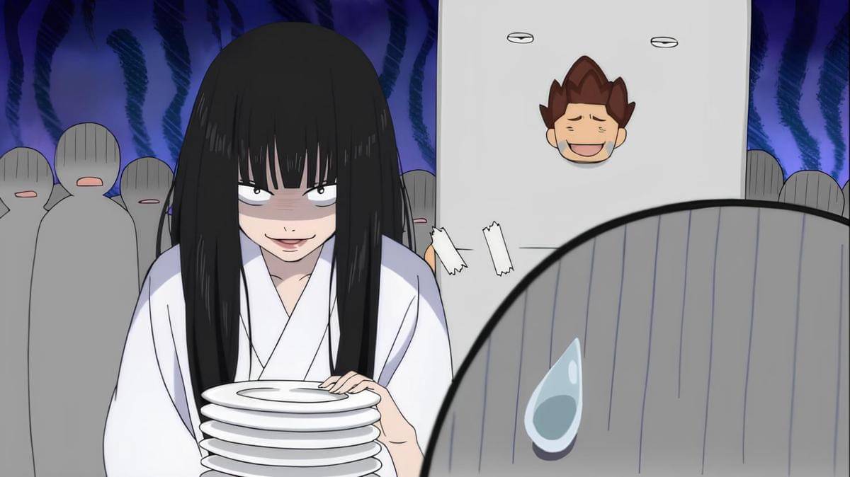 Sawako tampil mewakili kelasnya dalam ajang parade kostum di sekolah