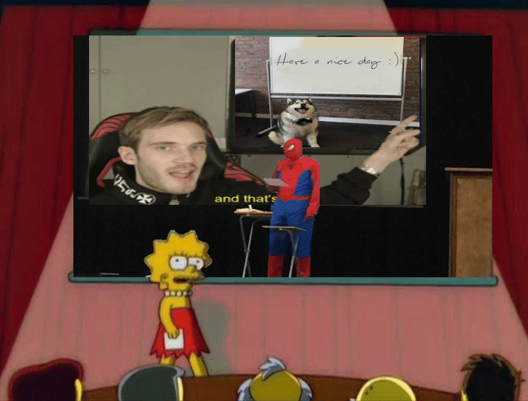 meme kartun presentasi di kelas