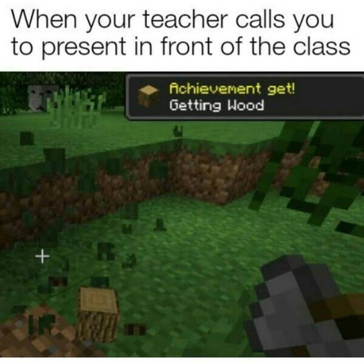 meme kartun presentasi di kelas