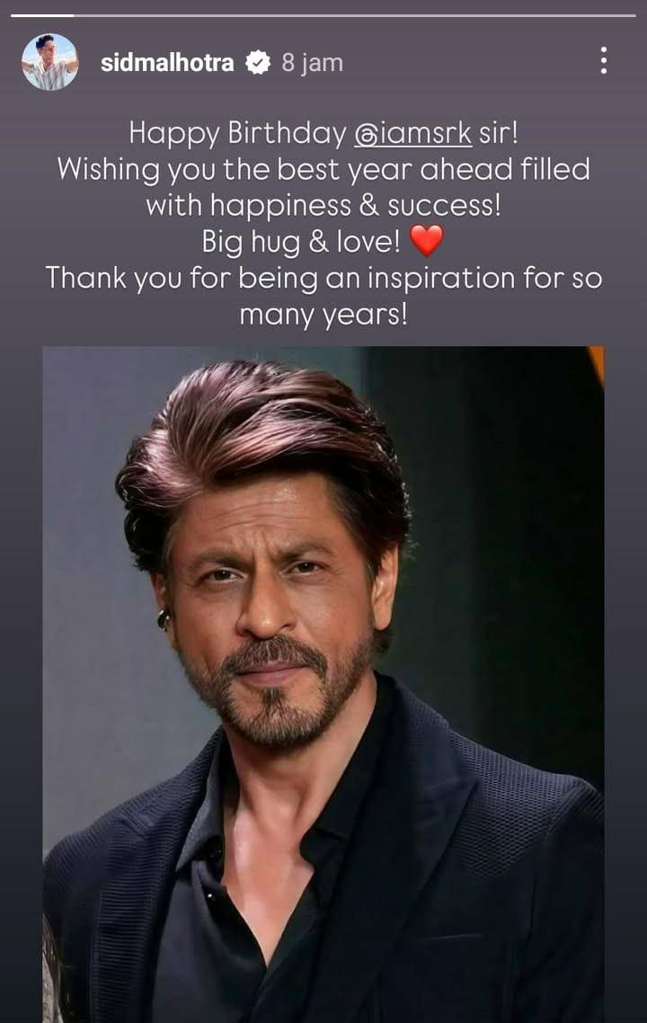 unggahan Sidharth Malhotra