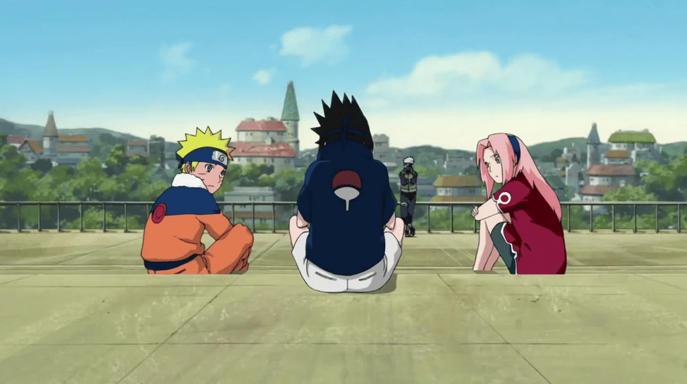Trio team 7 dari anime Naruto (2002) (dok. Pierrot)