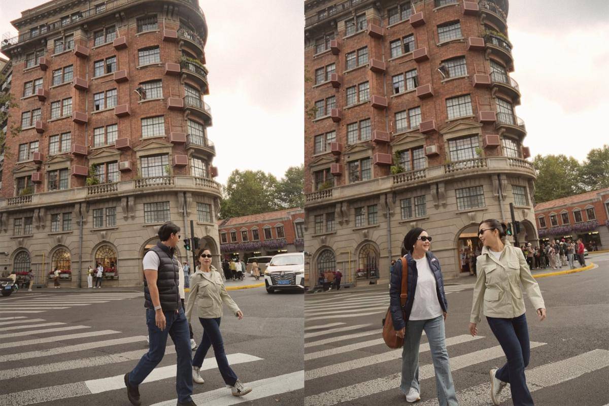 Nikita Willy berlatar Wukang Mansion, Shanghai, China