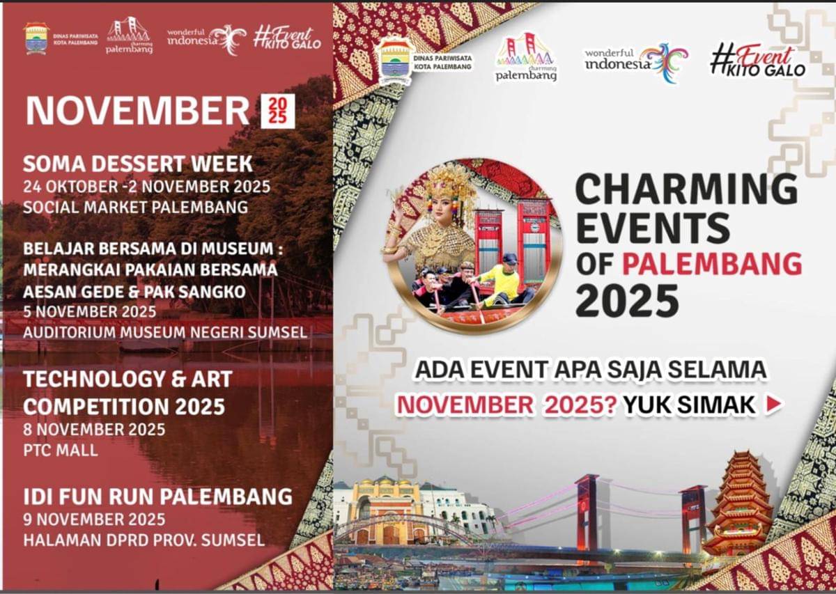 Kalender event di Palembang sepanjang November 2025 (Dok. Charming Events)