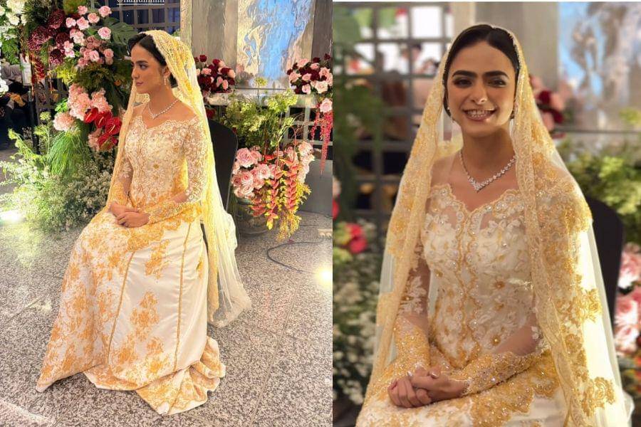 Gaya Makeup dan Busana Azizah Hanum di Akad Nikah