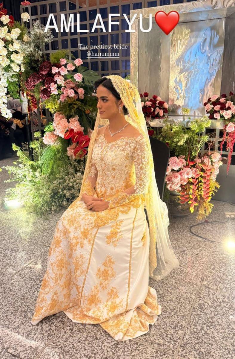 Gaya Makeup dan Busana Azizah Hanum di Akad Nikah