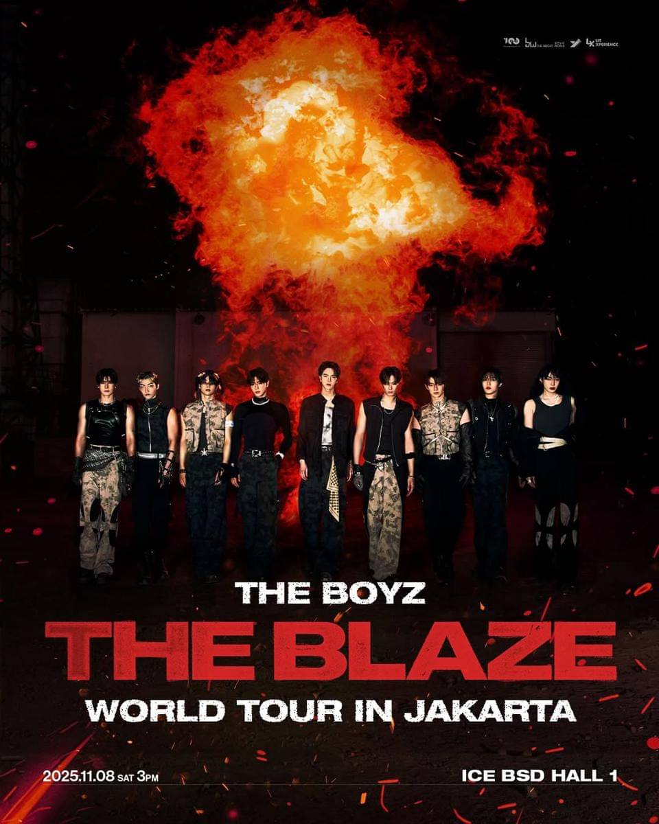 poster THE BOYZ "THE BLAZE WORLD TOUR IN JAKARTA" 