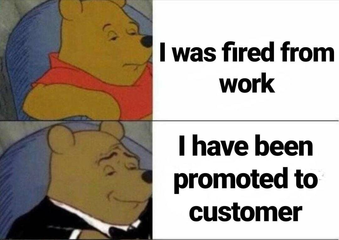 meme kartun tentang dipecat