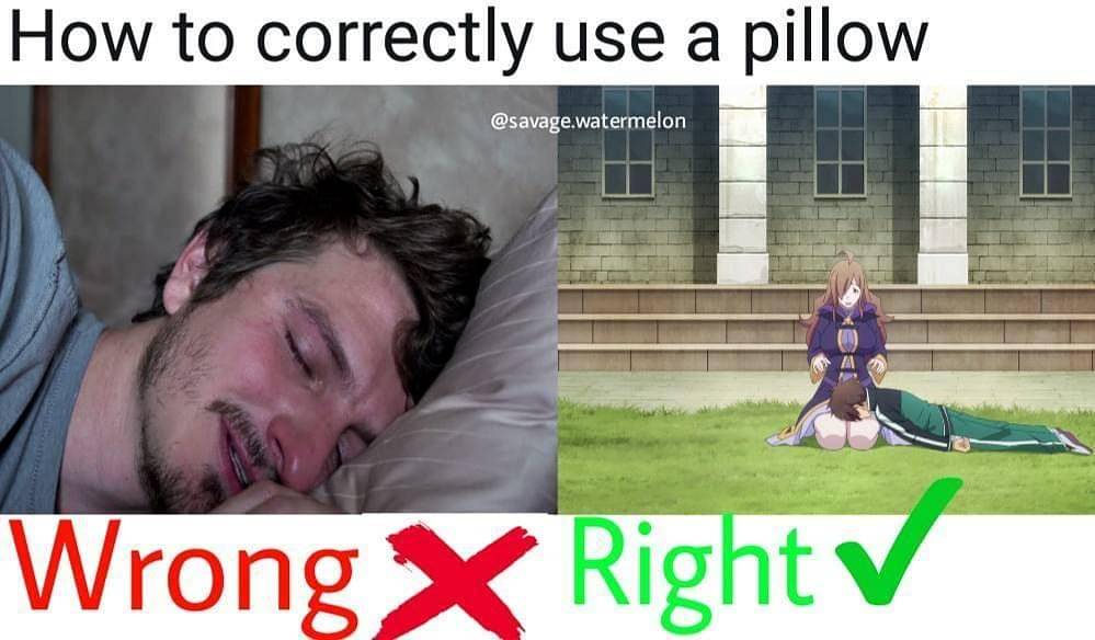 meme anime bantal dan guling