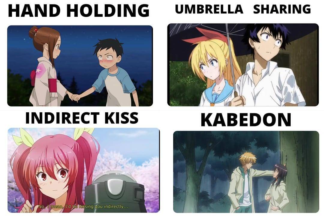 meme anime tentang Kabedon