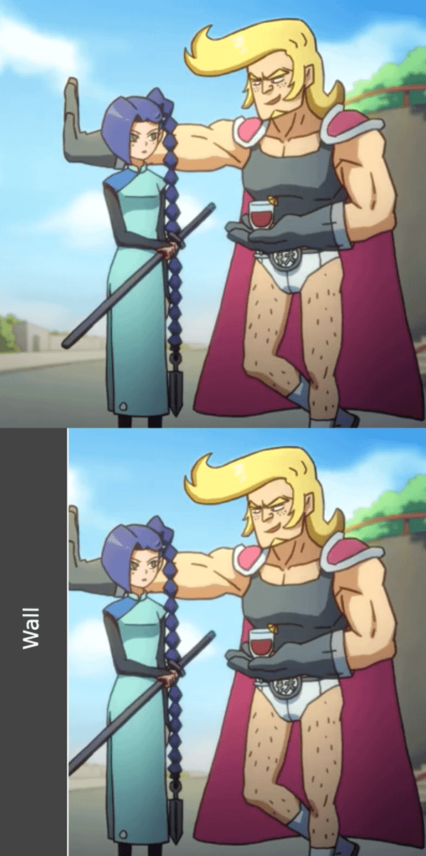 meme anime tentang Kabedon