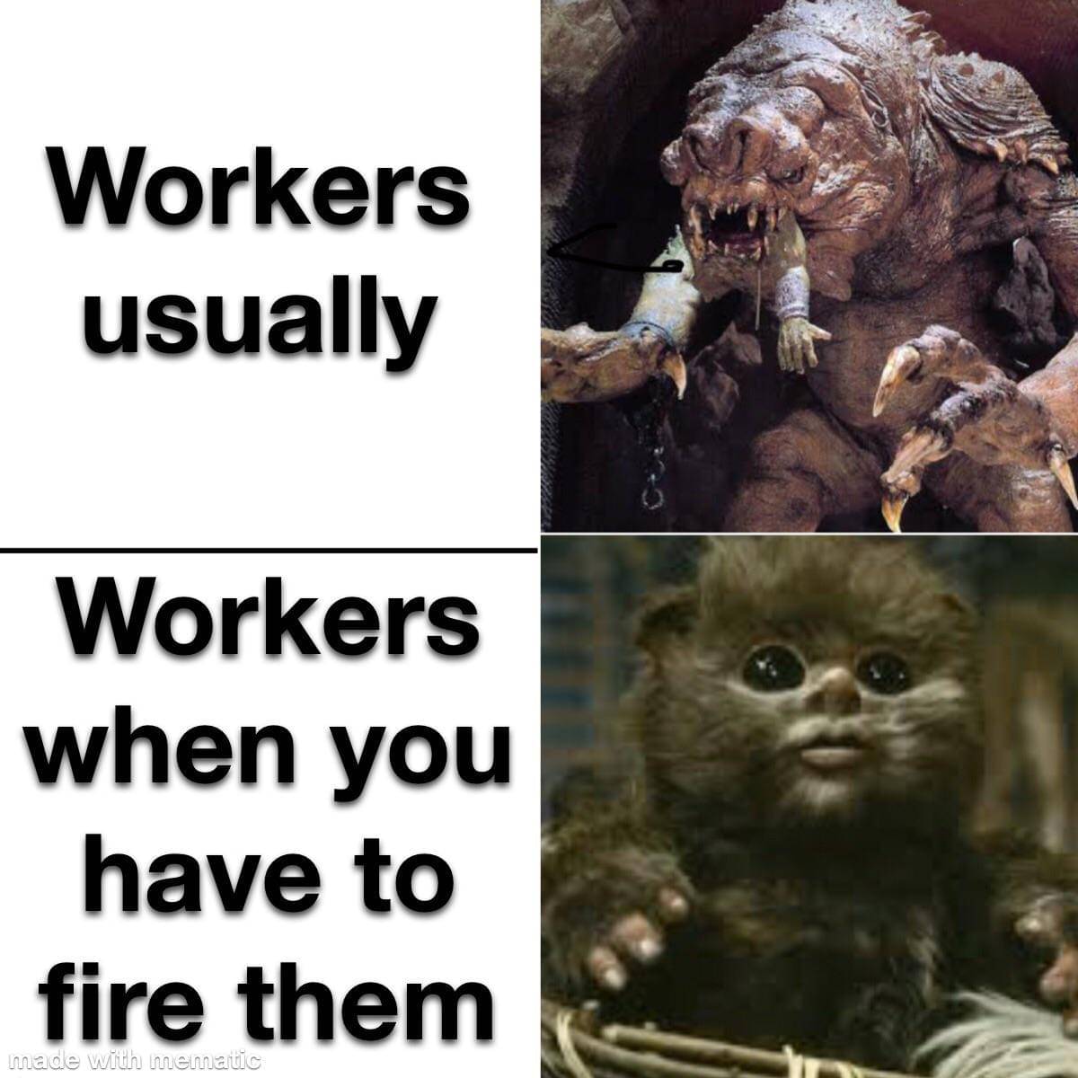 meme kartun tentang dipecat