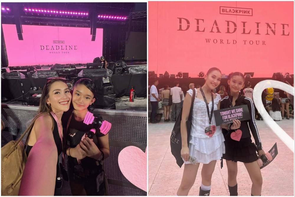 Ayu Ting Ting dan Bilqis nonton konser BLACKPINK