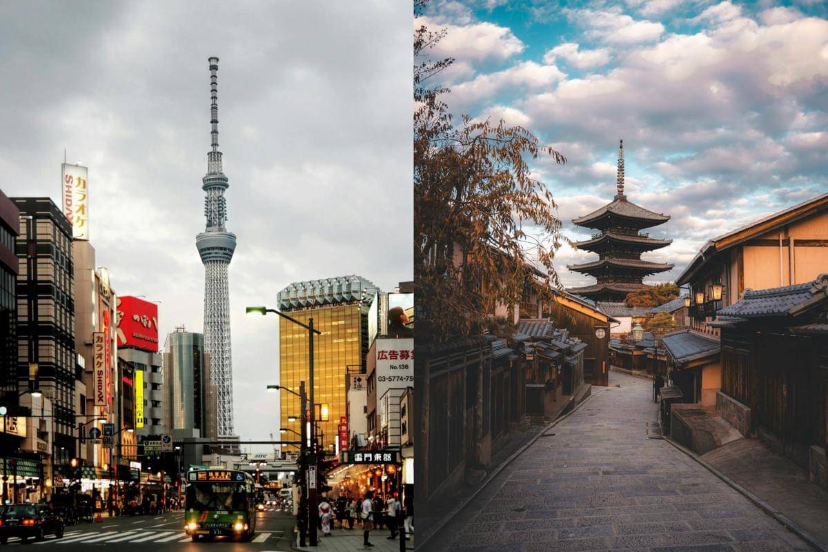 potret spot ikonik di Tokyo dan Kyoto, Jepang