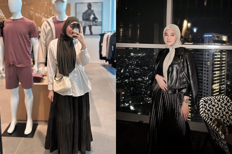 padu padan outfit syar'i ala Clara Shinta