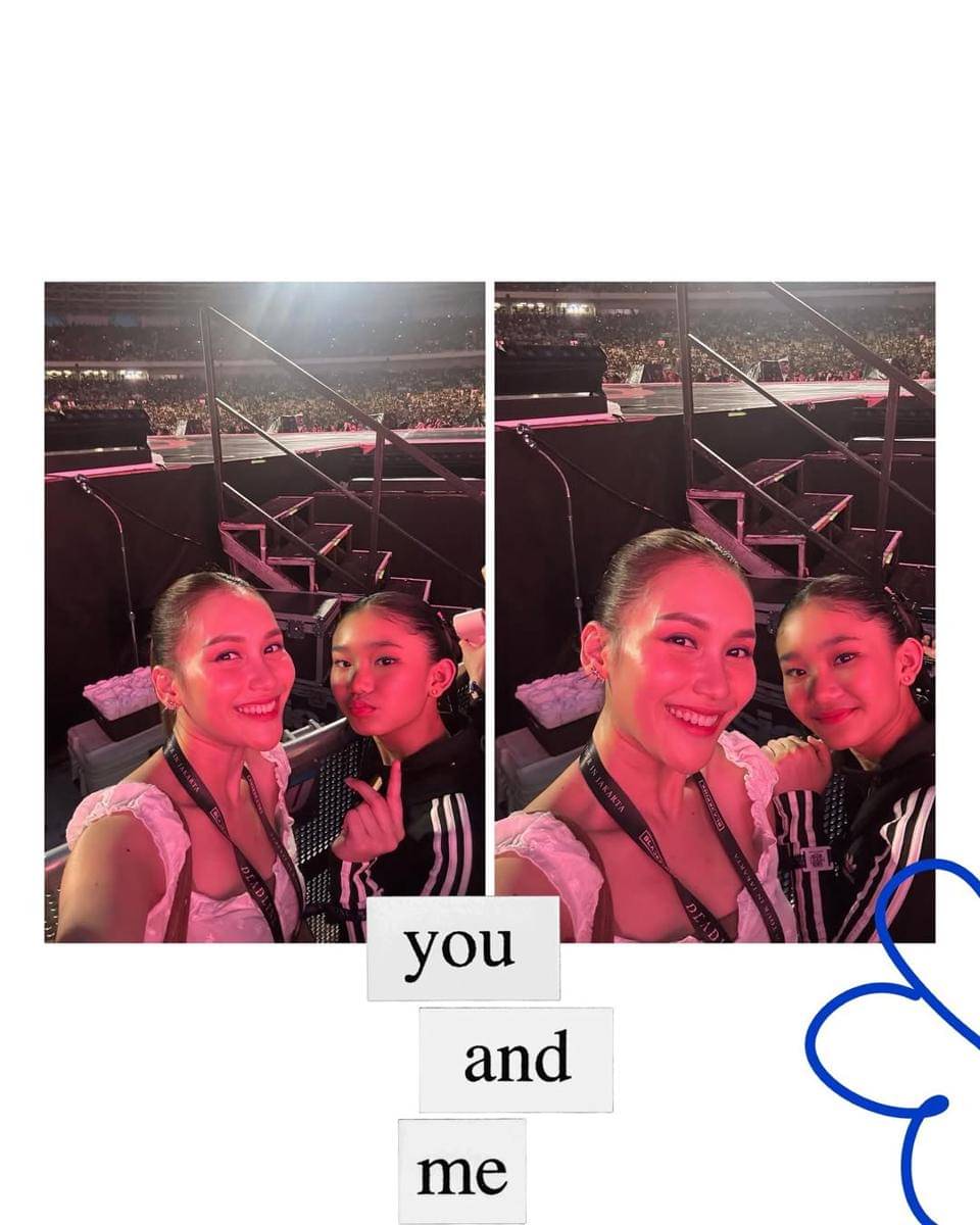 Ayu Ting Ting dan Bilqis nonton konser BLACKPINK