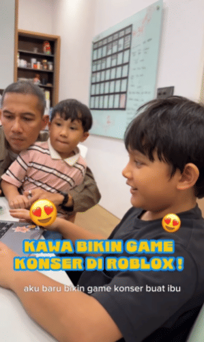 Andien dibuatkan game oleh Kawa 