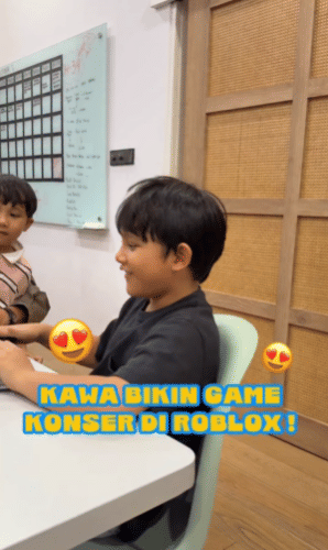 Andien dibuatkan game oleh Kawa 