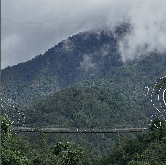 Situ Gunung Suspension Bridge wisata di Sukabumi