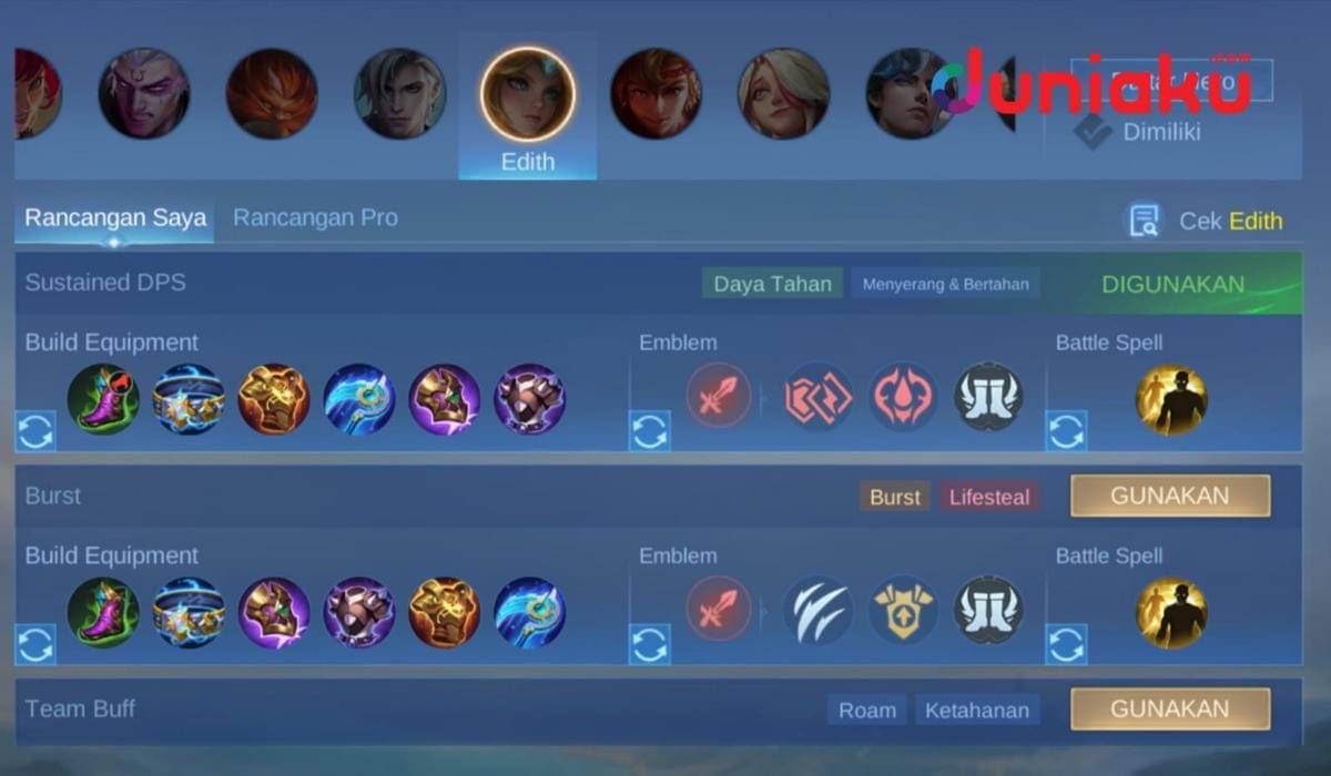 Build Edith (Dok. Moonton/Mobile Legends)