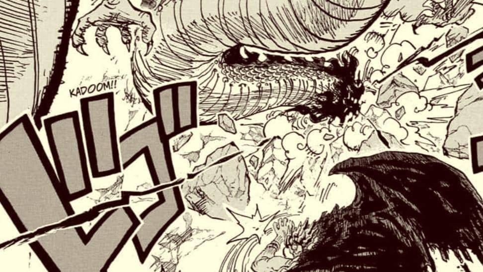 Rocks D. Xebec menghajar Kaido. (Dok. Shueisha, Eiichiro Oda/One Piece)