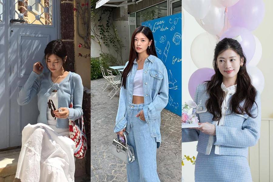 OOTD nuansa biru ala Jung So Min
