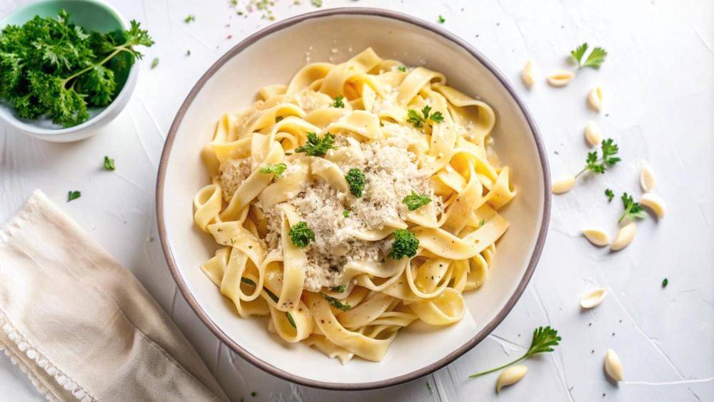 ilustrasi fettuccine alfredo