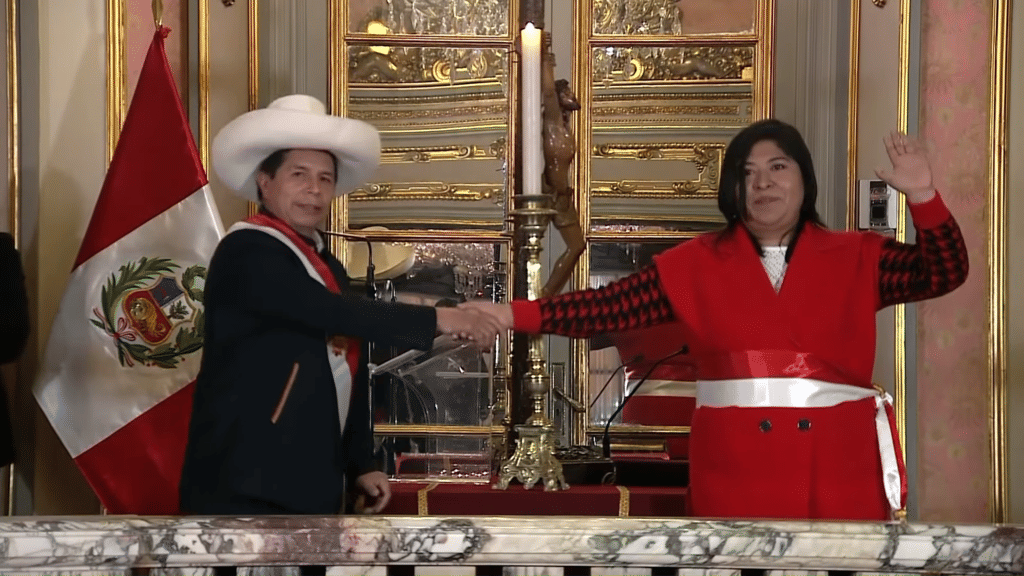 Mantan Presiden Peru, Pedro Castillo, dan mantan Perdana Menteri Peru, Betssy Chavez