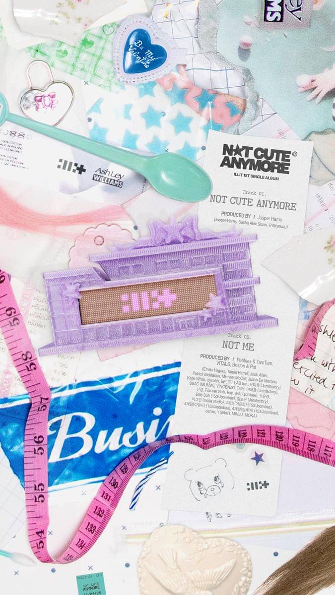 poster tracklist album NOT CUTE ANYMORE dari ILLIT