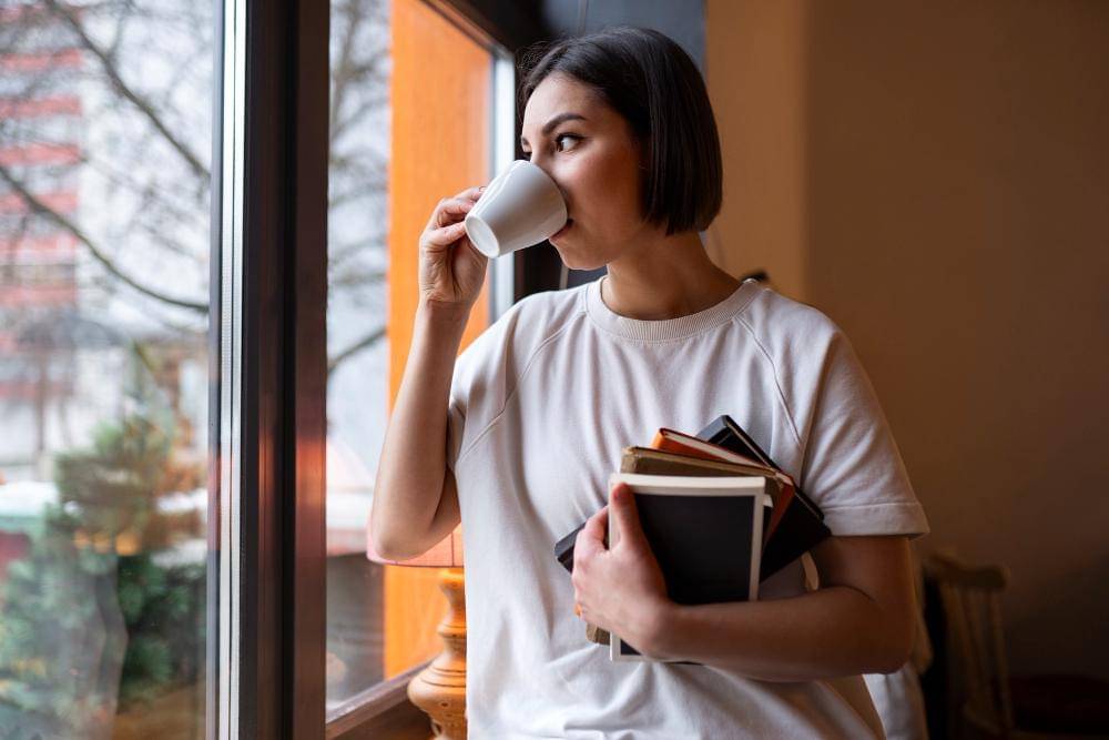 ilustrasi perempuan me time