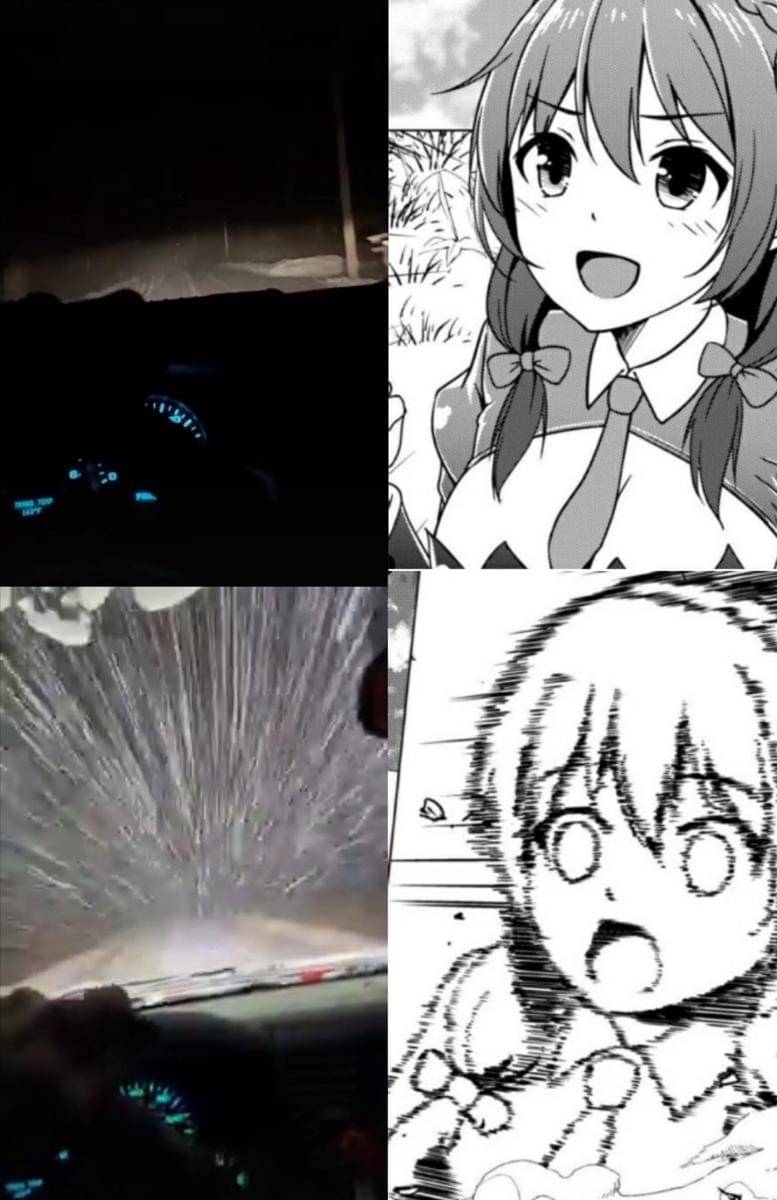 meme anime tentang menyetir