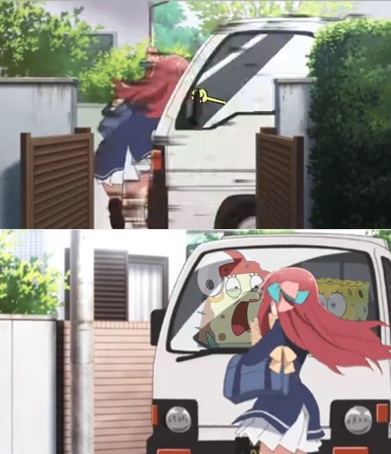 meme anime tentang menyetir