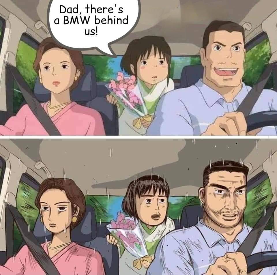 meme anime tentang menyetir