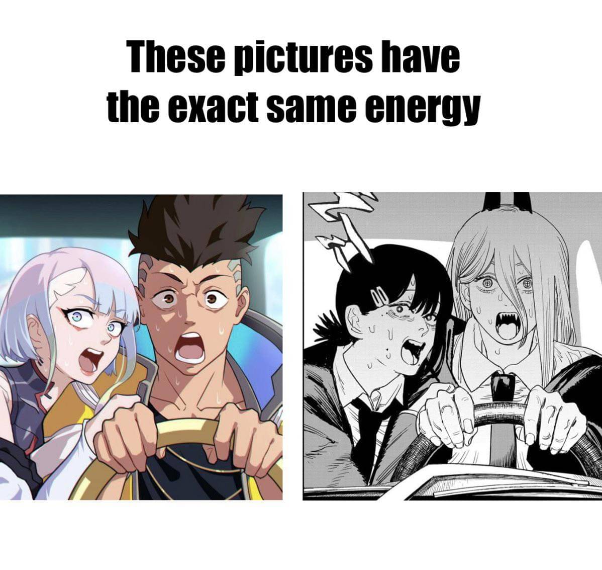 meme anime tentang menyetir