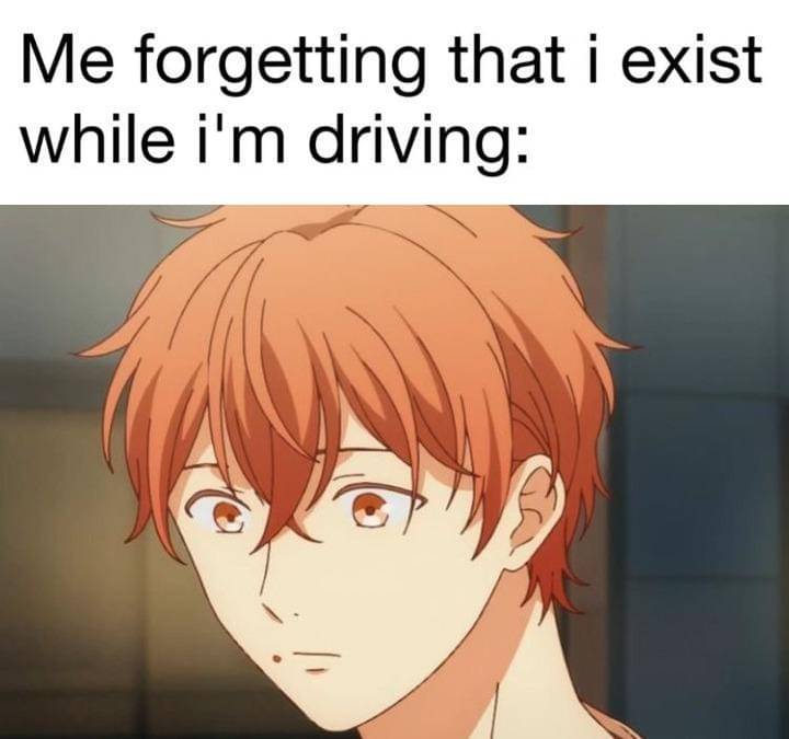 meme anime tentang menyetir