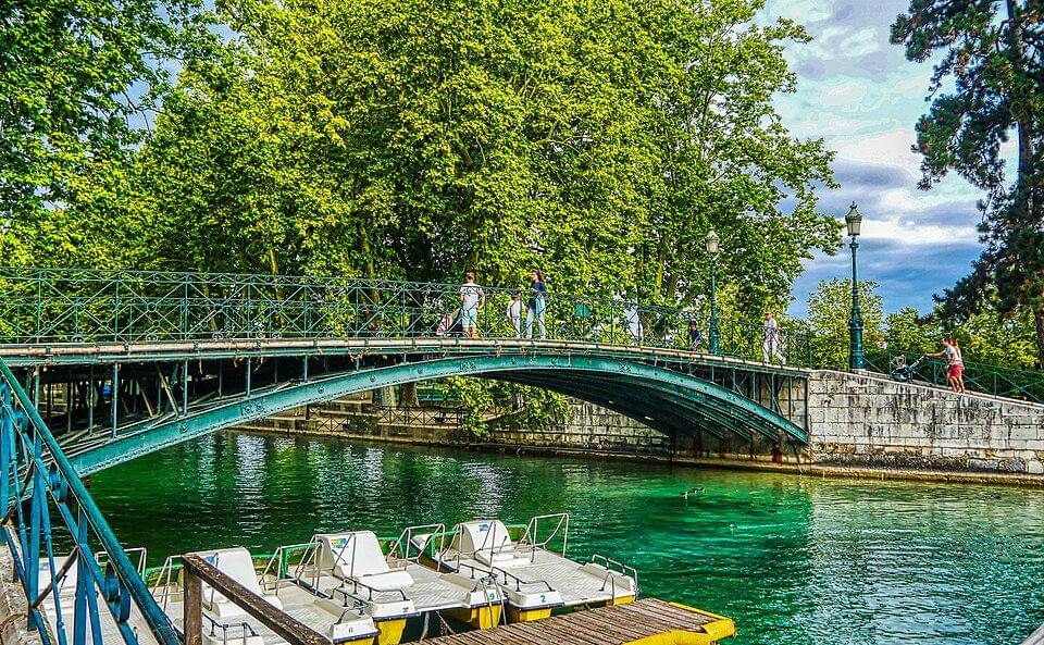 Lover's Bridge over the Vassé Canal, Annecy