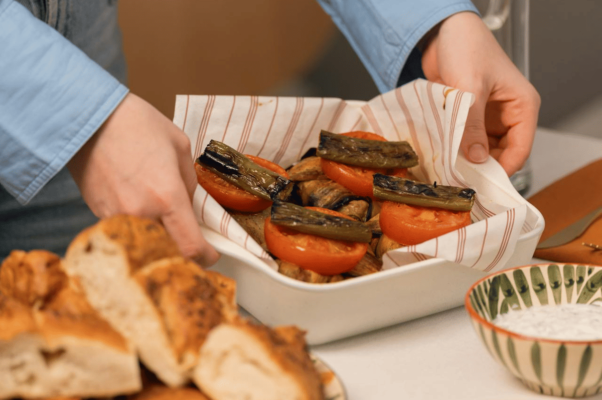 ilustrasi terong isi daging ala Jepang