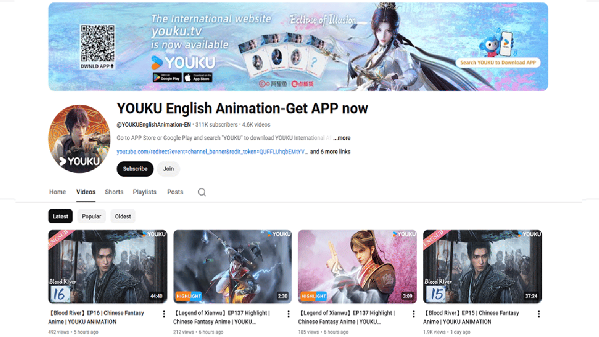 kanal YOUKU English Animation