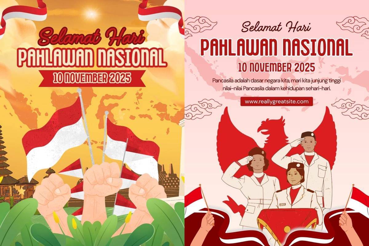 Kolase poster Hari Pahlawan 2025