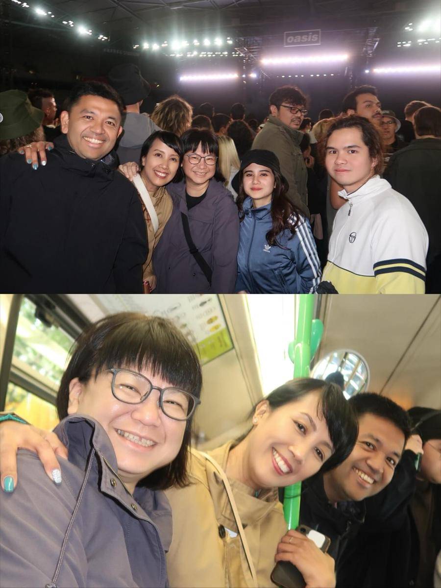 Tissa Biani dan Dul nonton Oasis di Melbourne