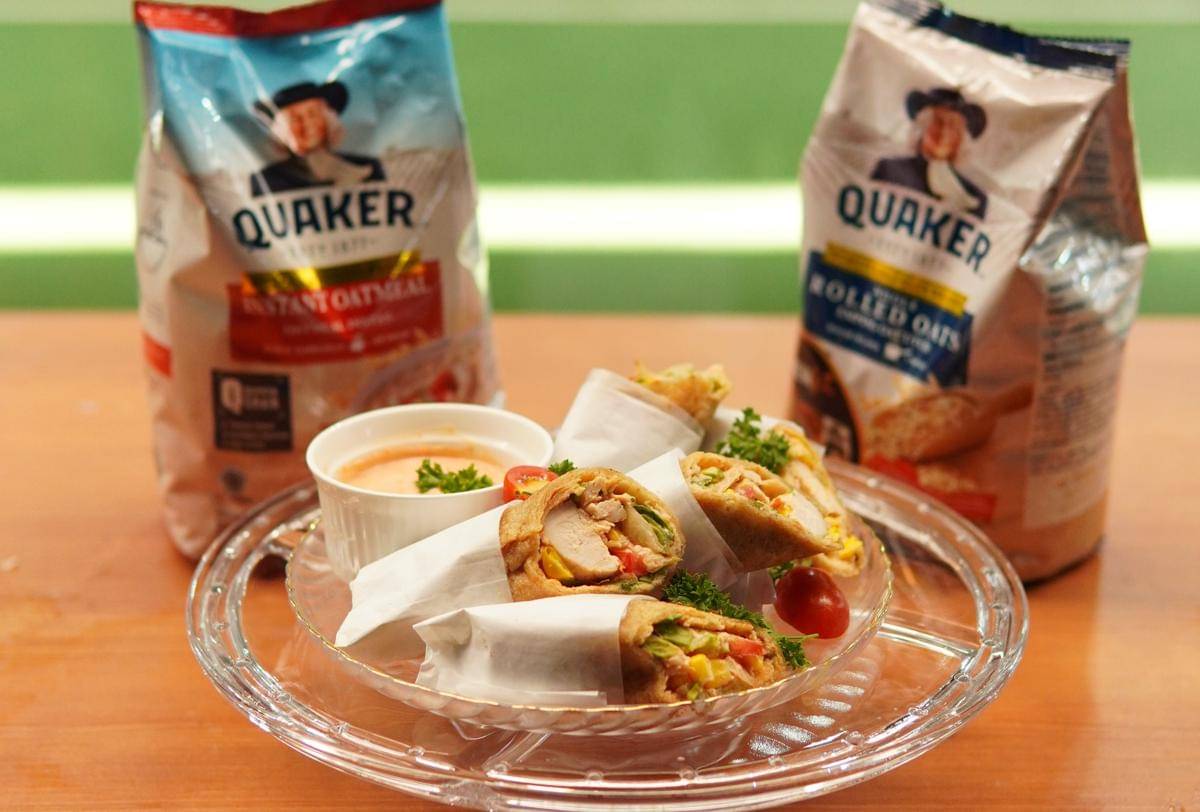 Healthy Oat Chicken Wrap ala Chef Olivia Tommy