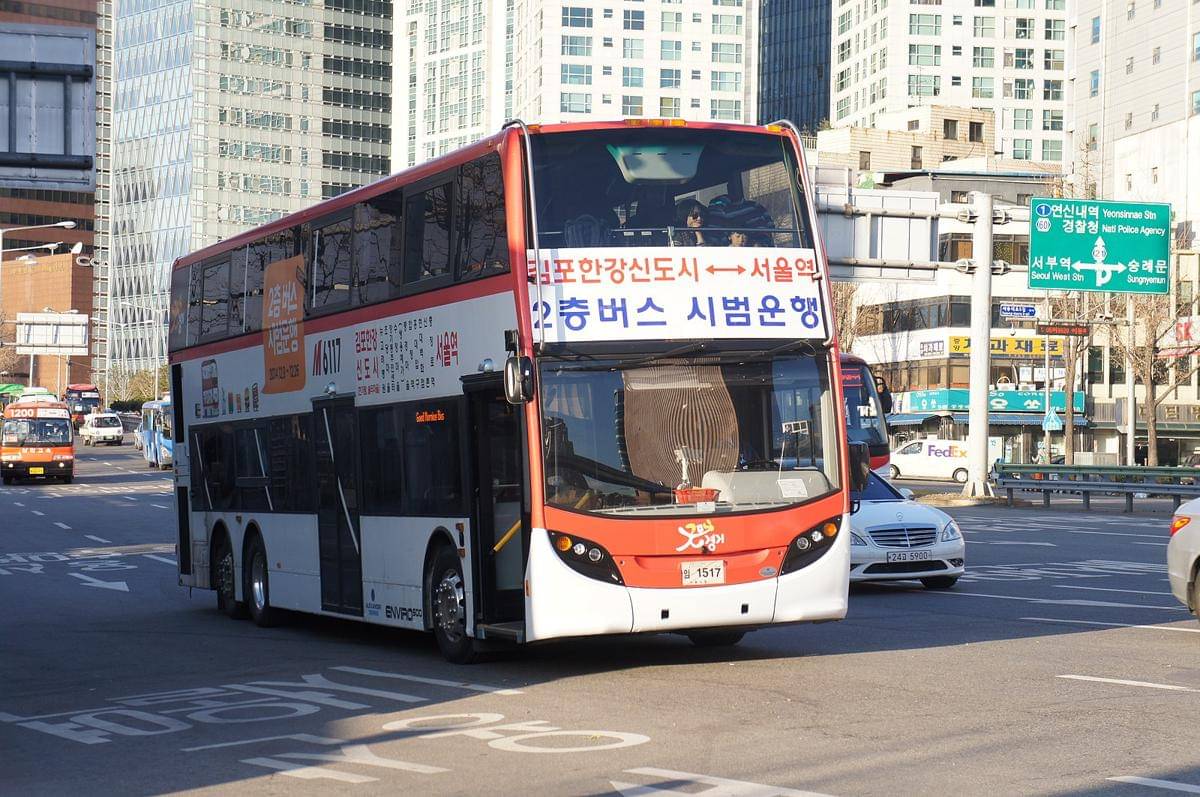 potret bus di Gyeonggi, Korea Selatan