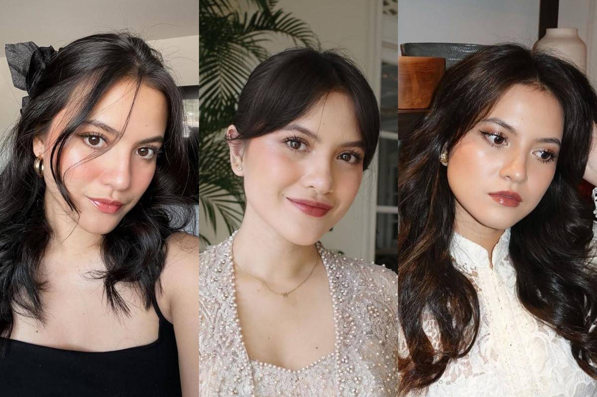 inspirasi hairdo untuk kondangan ala Marsha Aruan