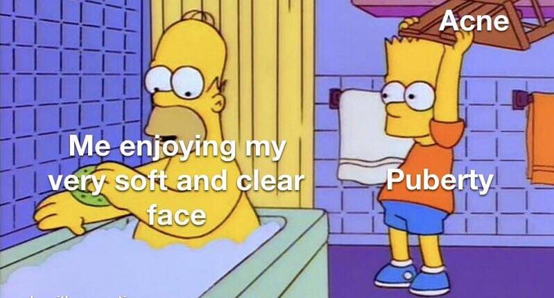 meme kartun tentang masa puber